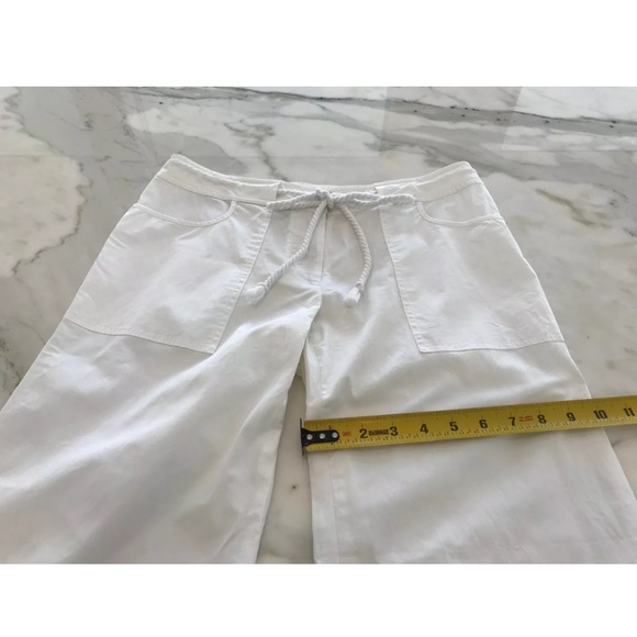 LaROK WHITE COTTON DRAWSTRING PANTS SIZE US 4 - Picture 9 of 12